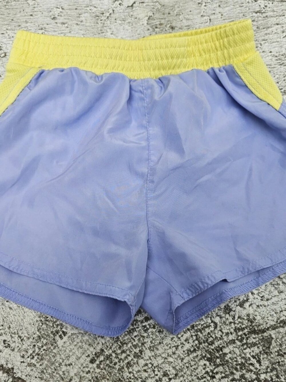 Champion Girl Athletic Shorts Sport Short Short Blue/Yellow Size 5